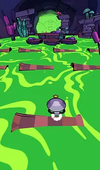 Doodle Jump Space Chase level layout, scene 1B